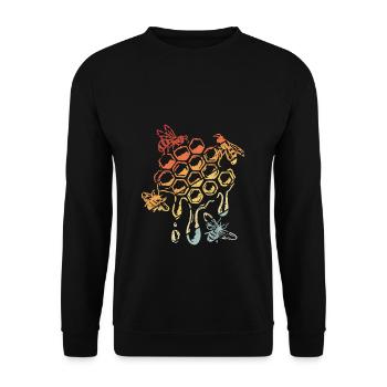 Imker Imkerei Bienenzucht Bienen Bienenzüchter Imk - Unisex Pullover - Schwarz - Vorne - Alina (178cm) & Michal (187cm)