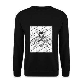 Vintage Bienen Flüsterer Bee Imker Biene Imkerei M - Unisex Pullover - Schwarz - Vorne - Alina (178cm) & Michal (187cm)