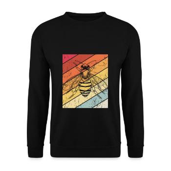 Vintage Imker Retro Imkerei Bienen Bienenzüchter I - Unisex Pullover - Schwarz - Vorne - Alina (178cm) & Michal (187cm)