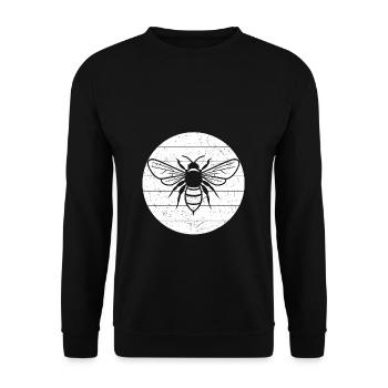 Vintage Bienen Flüsterer Bee Imker Bienen Geschenk - Unisex Pullover - Schwarz - Vorne - Alina (178cm) & Michal (187cm)