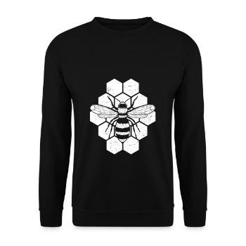 Vintage Imker Retro Imkerei Bienen Bienenzüchter I - Unisex Pullover - Schwarz - Vorne - Alina (178cm) & Michal (187cm)