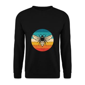 Vintage Bienen Flüsterer Bee Imker Bienen Geschenk - Unisex Pullover - Schwarz - Vorne - Alina (178cm) & Michal (187cm)