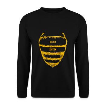 Bienen Kostüm Fasching Karneval Bienenkostüm Gesch - Unisex Pullover - Schwarz - Vorne - Alina (178cm) & Michal (187cm)
