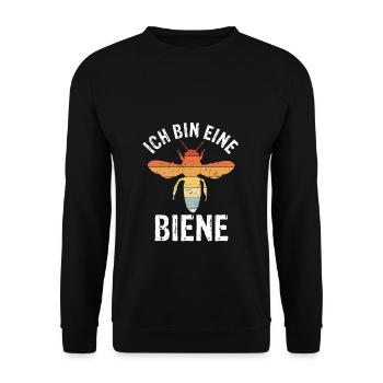 Ich Bin Eine Biene Imker Biene Bienen Flüsterer Sp - Unisex Pullover - Schwarz - Vorne - Alina (178cm) & Michal (187cm)