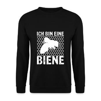 Ich Bin Eine Biene Geschenk Imker Biene Bienen Flü - Unisex Pullover - Schwarz - Vorne - Alina (178cm) & Michal (187cm)