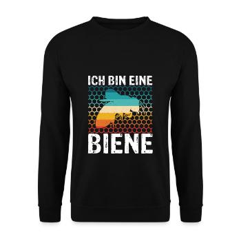 Ich Bin Eine Biene Imker Biene Bienenflüsterer Ges - Unisex Pullover - Schwarz - Vorne - Alina (178cm) & Michal (187cm)