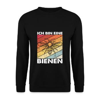Ich Bin Eine Biene Imker Biene Bienen Flüsterer Sp - Unisex Pullover - Schwarz - Vorne - Alina (178cm) & Michal (187cm)