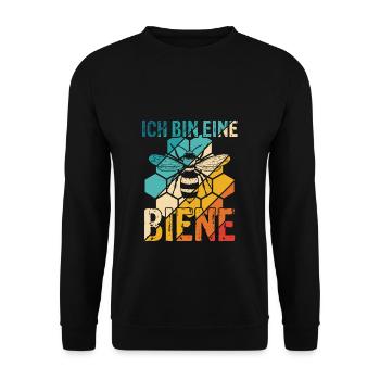Ich Bin Eine Biene Imker Biene Bienenflüsterer Ges - Unisex Pullover - Schwarz - Vorne - Alina (178cm) & Michal (187cm)