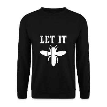 Let It Bee Bienen Flüsterer - Imker Biene Imkerei - Unisex Pullover - Schwarz - Vorne - Alina (178cm) & Michal (187cm)