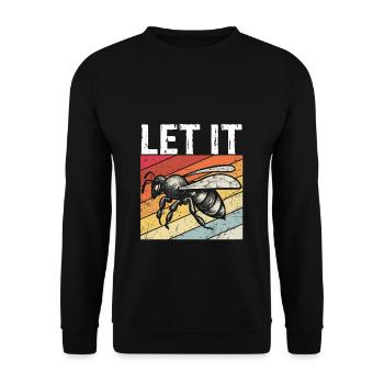 Let It Bee Bienen Flüsterer - Imker Biene Imkerei - Unisex Pullover - Schwarz - Vorne - Alina (178cm) & Michal (187cm)