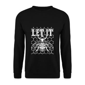 Let It Bee Bienen Flüsterer - Imker Biene Imkerei - Unisex Pullover - Schwarz - Vorne - Alina (178cm) & Michal (187cm)