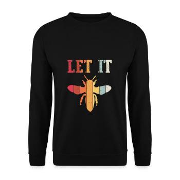 Let It Bee Bienen Flüsterer - Imker Biene Imkerei - Unisex Pullover - Schwarz - Vorne - Alina (178cm) & Michal (187cm)