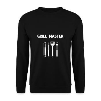 Grill Master - Grill Meister - Unisex Pullover - Schwarz - Vorne - Alina (178cm) & Michal (187cm)