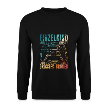 EINZELKIND LEVEL 1 COMPLETE LOADING LEVEL 2 GROSSE - Unisex Pullover - Schwarz - Vorne - Alina (178cm) & Michal (187cm)