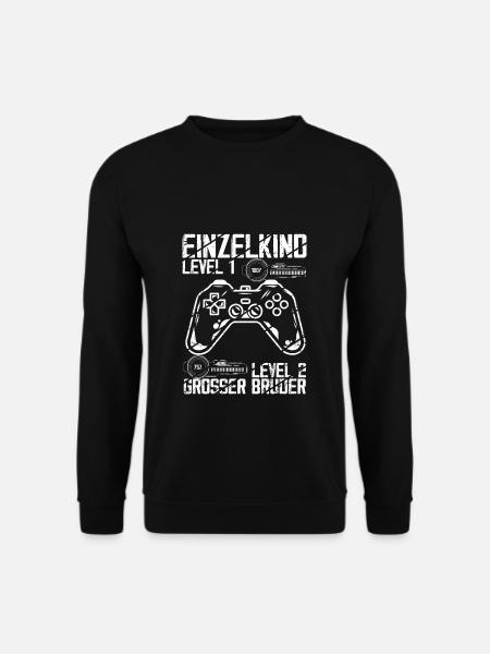 Einzelkind Level 1 Complete Loading Level 2 Grosse - Unisex Pullover - Schwarz
