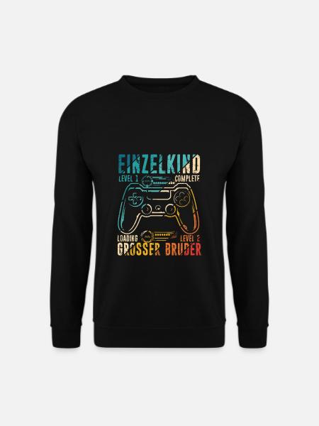 Level Einzelkind complete Großer Bruder 2023 Loadi - Unisex Pullover - Schwarz