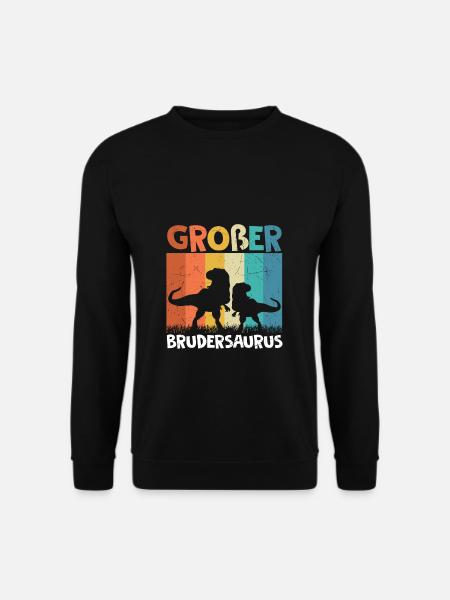 Großer Bruder 2022/2023 Brudersaurus T-Rex Dino Ge - Unisex Pullover - Schwarz