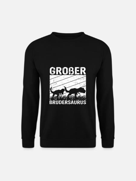 Großer Brudersaurus T-Rex Dino Geschenk Großer Bru - Unisex Pullover - Schwarz