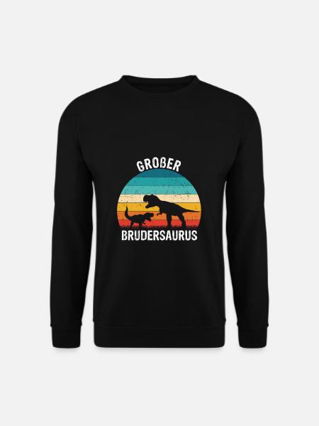 Großer Bruder 2022/2023 Brudersaurus T-Rex Dino Ge - Unisex Pullover - Schwarz