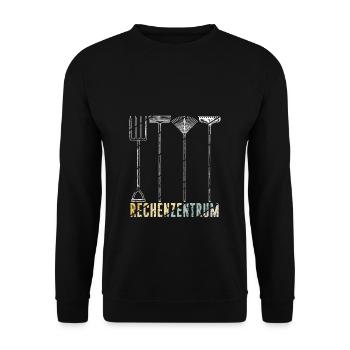 Rechenzentrum Gärtner Retro Garten Gießkanne Vinta - Unisex Pullover - Schwarz - Vorne - Alina (178cm) & Michal (187cm)