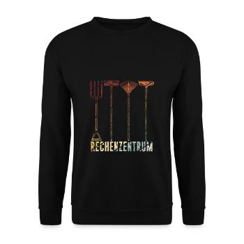 Rechenzentrum Gärtner Retro Garten Gießkanne Vinta - Unisex Pullover - Schwarz - Vorne - Alina (178cm) & Michal (187cm)