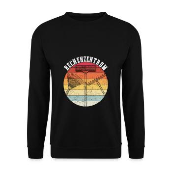 Rechenzentrum Gärtner Retro Garten Gießkanne Garte - Unisex Pullover - Schwarz - Vorne - Alina (178cm) & Michal (187cm)