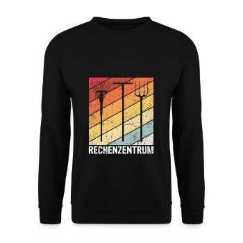 Rechenzentrum Spruch - Unisex Pullover - Schwarz - Vorne - Alina (178cm) & Michal (187cm)