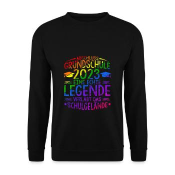 Grundschule Eine Legende Grundschule Abschluss 202 - Unisex Pullover - Schwarz - Vorne - Alina (178cm) & Michal (187cm)