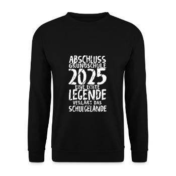 Grundschule Legende verläßt Schulgelände Abschluss - Unisex Pullover - Schwarz - Vorne - Alina (178cm) & Michal (187cm)