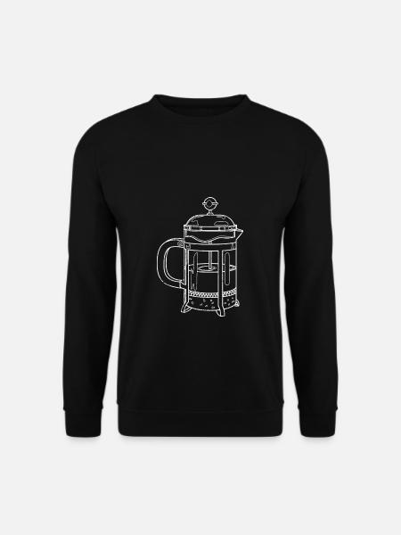 French Press Kaffeekanne Geschenk Kaffee Liebhaber - Unisex Pullover - Schwarz