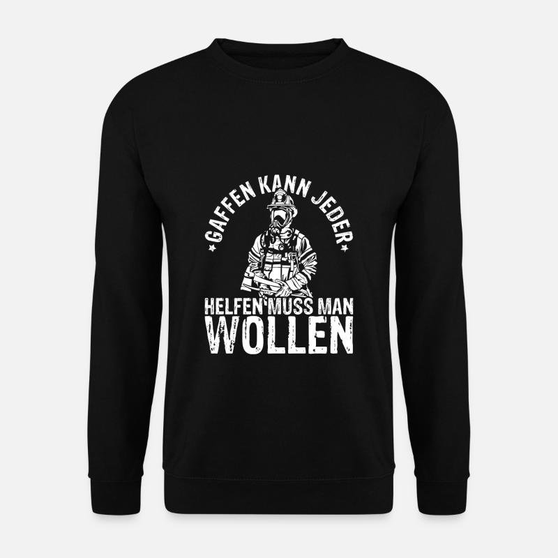 Feuerwehr Gaffen kann jeder Feuerwehrmann Gaffer S - Unisex Pullover - Schwarz