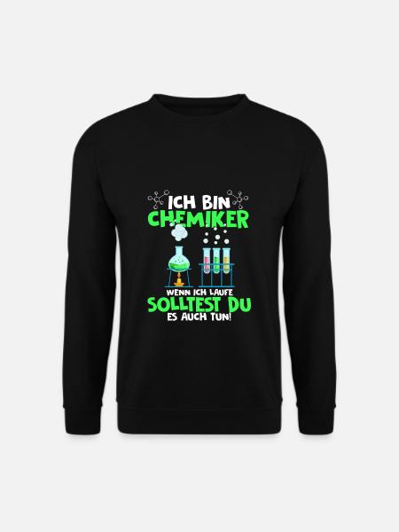 Chemiker Chemie Motiv Chemikalien Professor Nerd - Unisex Pullover - Schwarz