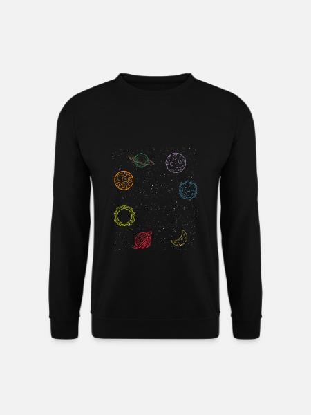 Planeten Weltraum Raumfahrt Astronomie Motiv Astro - Unisex Pullover - Schwarz