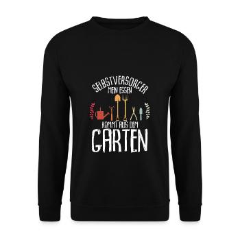 Selbstversorger Gemüse Obst Garten Geschenk für Ho - Unisex Pullover - Schwarz - Vorne - Alina (178cm) & Michal (187cm)