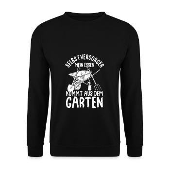 Selbstversorger Gemüseanbau Garten Schrebergarten - Unisex Pullover - Schwarz - Vorne - Alina (178cm) & Michal (187cm)
