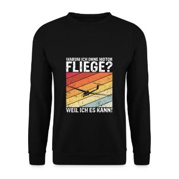 Segelfliegen Ohne Motor Motiv Extremsportler Segel - Unisex Pullover - Schwarz - Vorne - Alina (178cm) & Michal (187cm)
