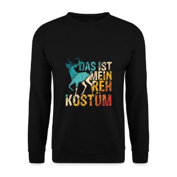 Das Ist Mein Reh Kostüm Karneval Lustiges Reh Rent - Unisex Pullover - Schwarz - Vorne - Alina (178cm) & Michal (187cm)