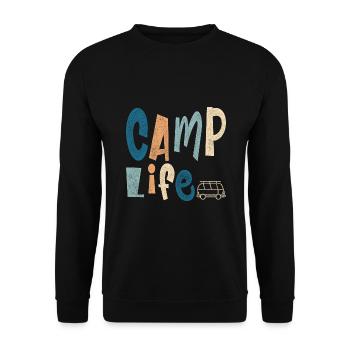 Camp Life - Unisex Pullover - Schwarz - Vorne - Alina (178cm) & Michal (187cm)