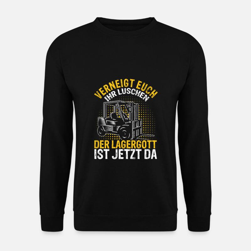 Lagergott Gabelstapler Staplerfahrer Lagerhalle Fa - Unisex Pullover - Schwarz