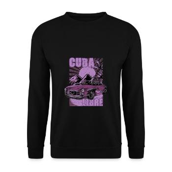 Cuba Libre Cuba Cadeau Classic Car La Havane - Sweat-shirt Unisexe - noir - Devant - Alina (178cm) & Michal (187cm)