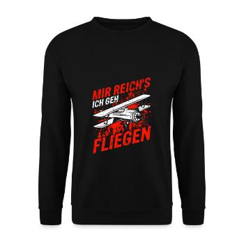 Mir Reichts Ich Geh Helikopter fliegen - Heli Flie - Unisex Pullover - Schwarz - Vorne - Alina (178cm) & Michal (187cm)