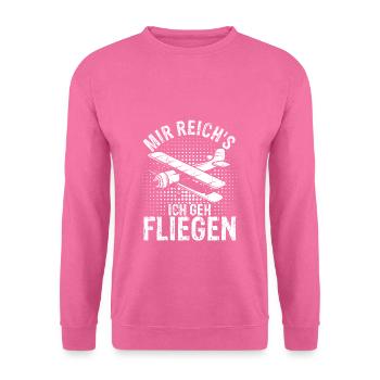 Helikopter Hubschrauber Spruch Abheben Flugzeug He - Unisex Pullover - Pink - Vorne