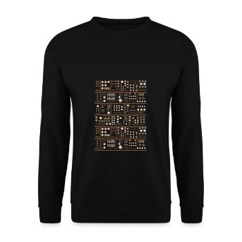 Modular Synthesizer Dj Analog Synth Vintage - Unisex Sweatshirt - black - Front - Alina (178cm) & Michal (187cm)
