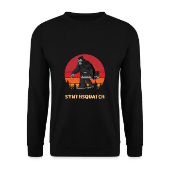 Sasquatch Synthesizer Dj Keyboard Synthsquatch - Unisex Pullover - Schwarz - Vorne - Alina (178cm) & Michal (187cm)