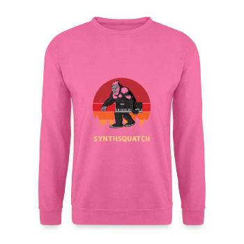 Sasquatch Synthesizer Dj Keyboard Synthsquatch - Unisex Pullover - Pink - Vorne