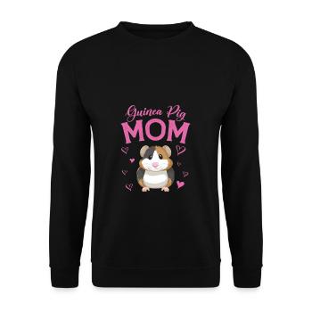 Cochon d’Inde Maman Drôle de cadeau Cochon d’Inde - Sweat-shirt Unisexe - noir - Devant - Alina (178cm) & Michal (187cm)