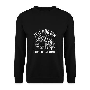 Hopfen Schmoothie Bier Brauerei Fans Geschenk Bier - Unisex Pullover - Schwarz - Vorne - Alina (178cm) & Michal (187cm)