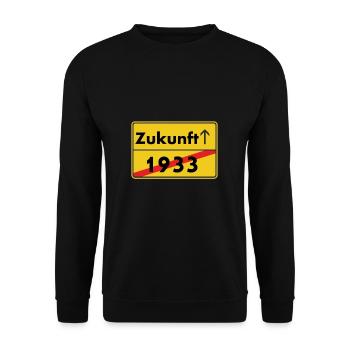 Zukunft by HOB Products - Unisex Pullover - Schwarz - Vorne - Alina (178cm) & Michal (187cm)