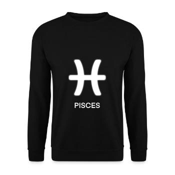 Fische Horoskop by HOB Products - Unisex Pullover - Schwarz - Vorne - Alina (178cm) & Michal (187cm)