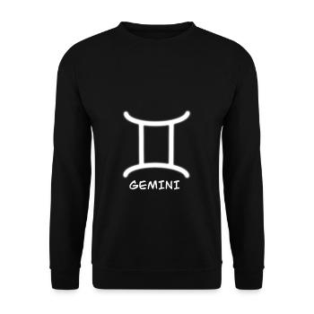 Zwillinge Horoskop by HOB Products - Unisex Pullover - Schwarz - Vorne - Alina (178cm) & Michal (187cm)